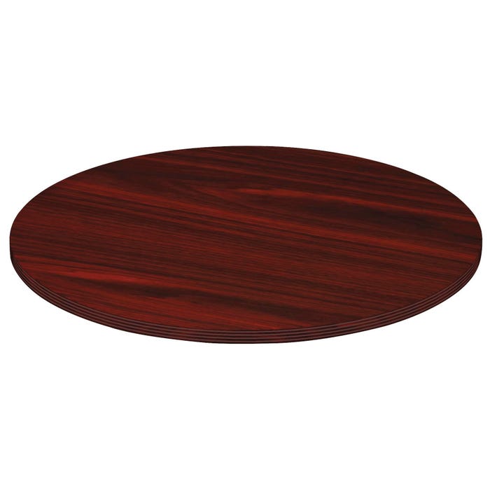 Lorell Chateau Laminate Conference Table Top, Round, 48 Inch, Mahogany
