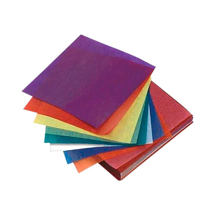Folia Semi-Transparent Origami Paper, 6 x 6 Inches, Assorted Colors, 500 Sheets
