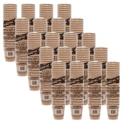 Genuine Joe Rippled Hot Cup, 10 oz, Brown, Pack of 25, Carton of 500
