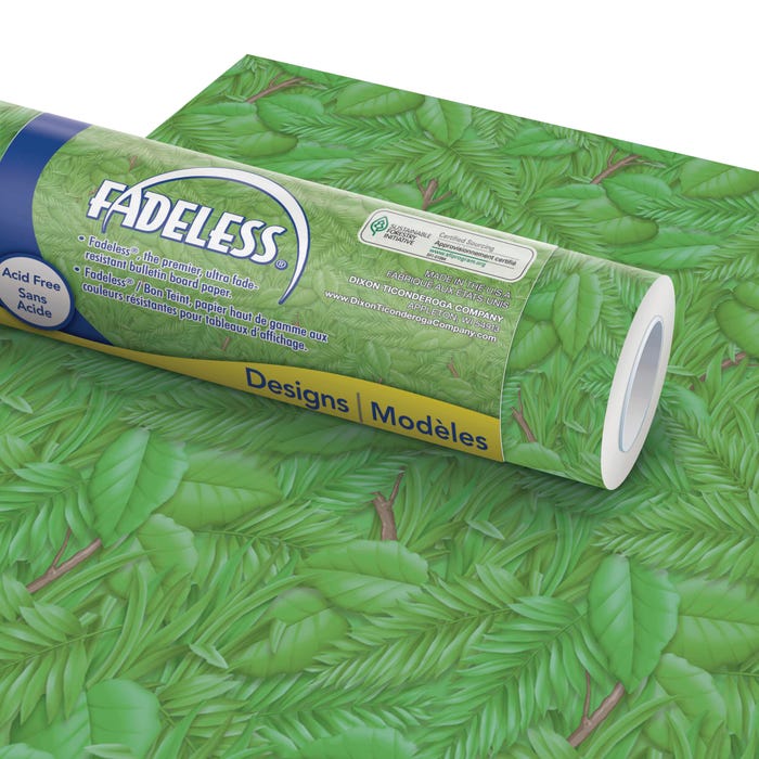 Fadeless Designs Paper Roll, Tropical Foliage, 48 Inches x 12 Feet