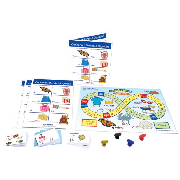 NewPath Learning Consonant Blends & Digraphs Learning Center Game, Grades 1 to 2