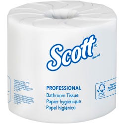 Scott Standard Roll Recycled Toilet Paper, 2-Ply, White, Pack of 80 Rolls, Item Number 1564848