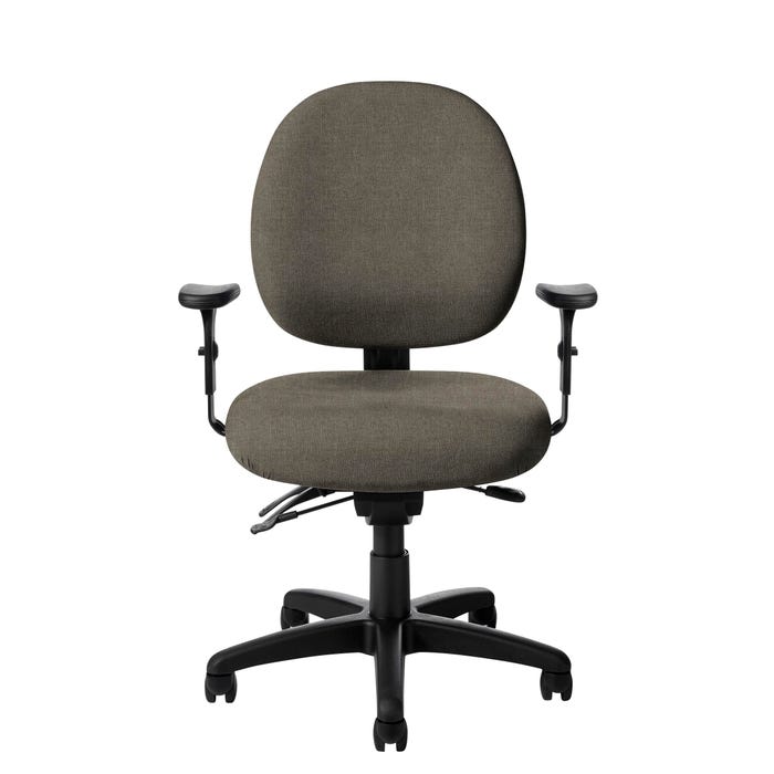 Office Master PA57/KR21 Low Back Executive Task Chair, 25 x 21-1/8 x 43 Inches, Gray