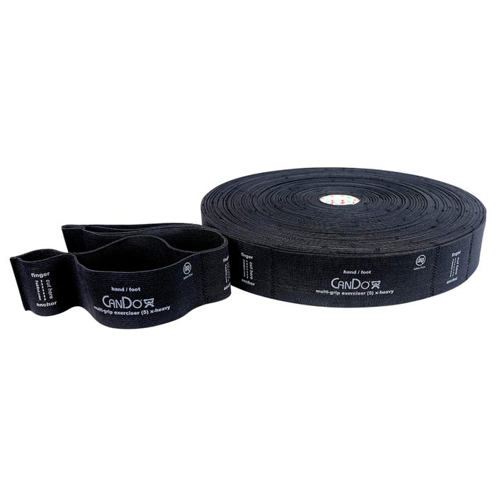 CanDo Multi-Grip Exerciser, 90 Foot Roll, X-Heavy, Black