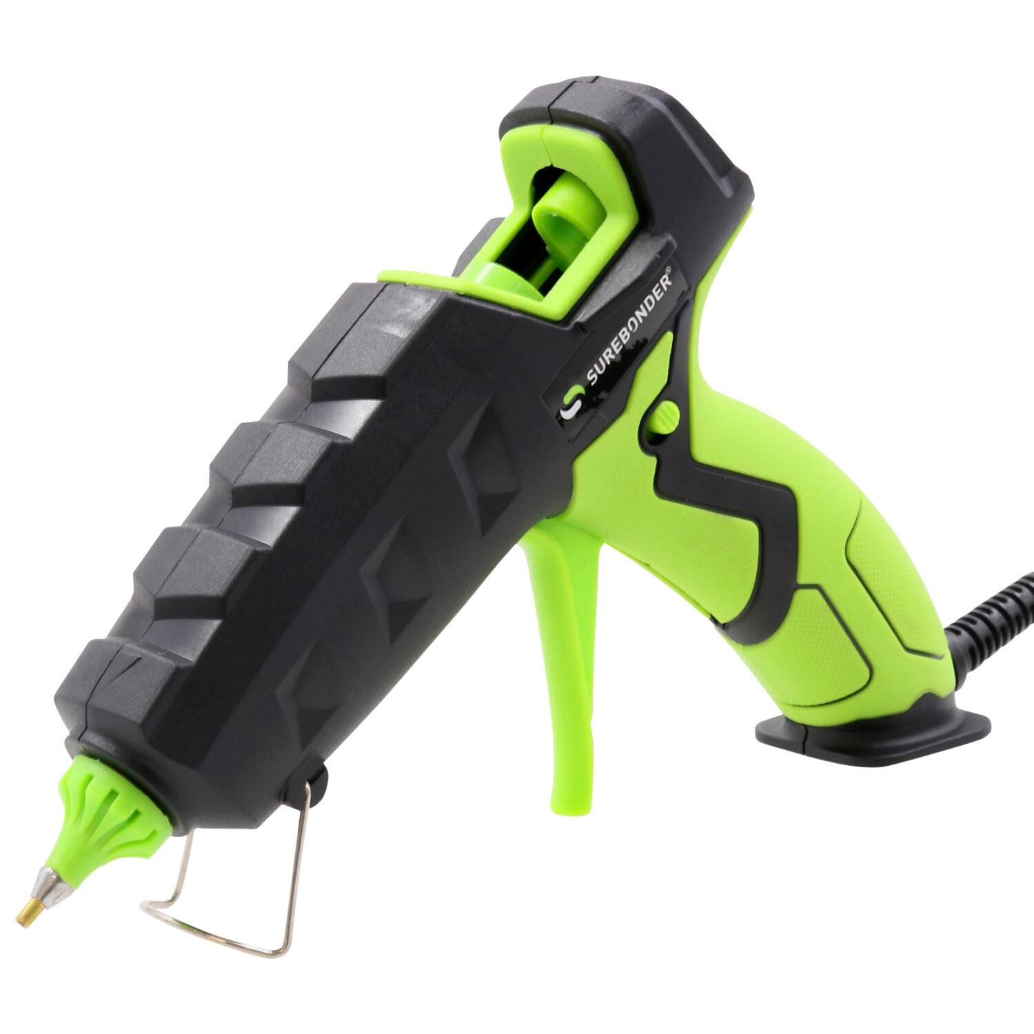 Surebonder Specialty Series High-Temperature Hot Glue Gun, 60 Watt, Full-Size, Detail Tip, Green and Black, Item Number 2100830