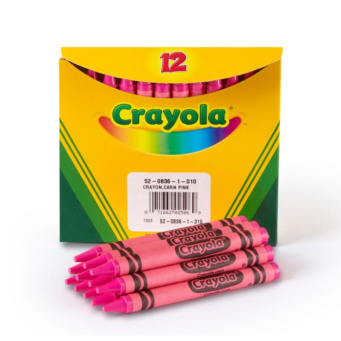Crayola Bulk Crayons, Standard Size, Pink, Pack of 12