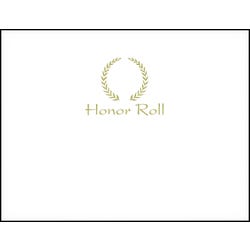 Hammond & Stephens Honor Roll Embossed Award, 11 x 8-1/2 Inches, Gold Foil, Pack of 25 2104383