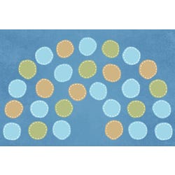 Carpets for Kids Calming Colors Arch Seating Rug, 8 Feet x 12 Feet, Rectangle, Blue, Item Number 2101498