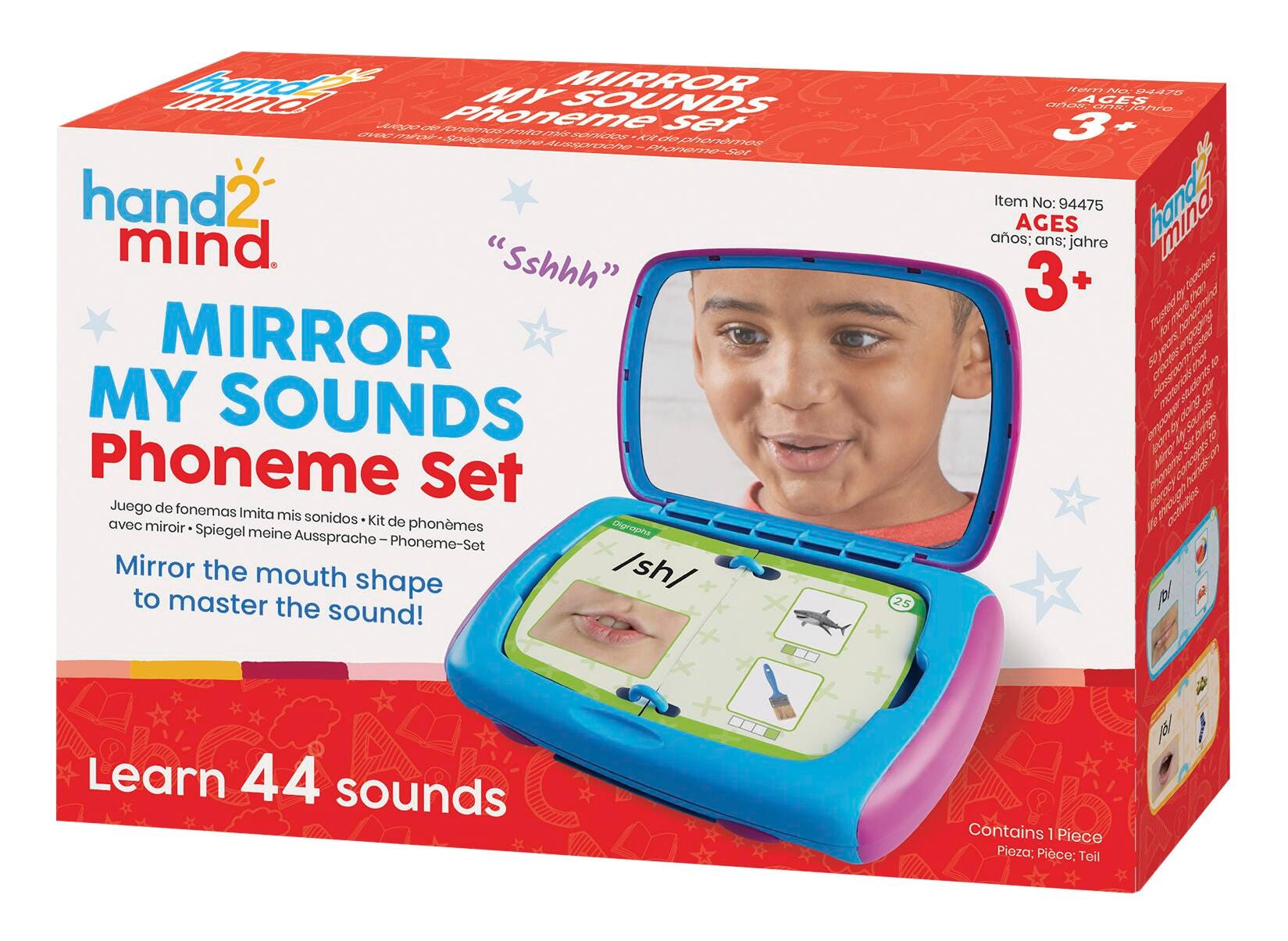 Hand2Mind Phoneme Set Mirror My Sounds, Grades PreK to 3, Item Number 2098332