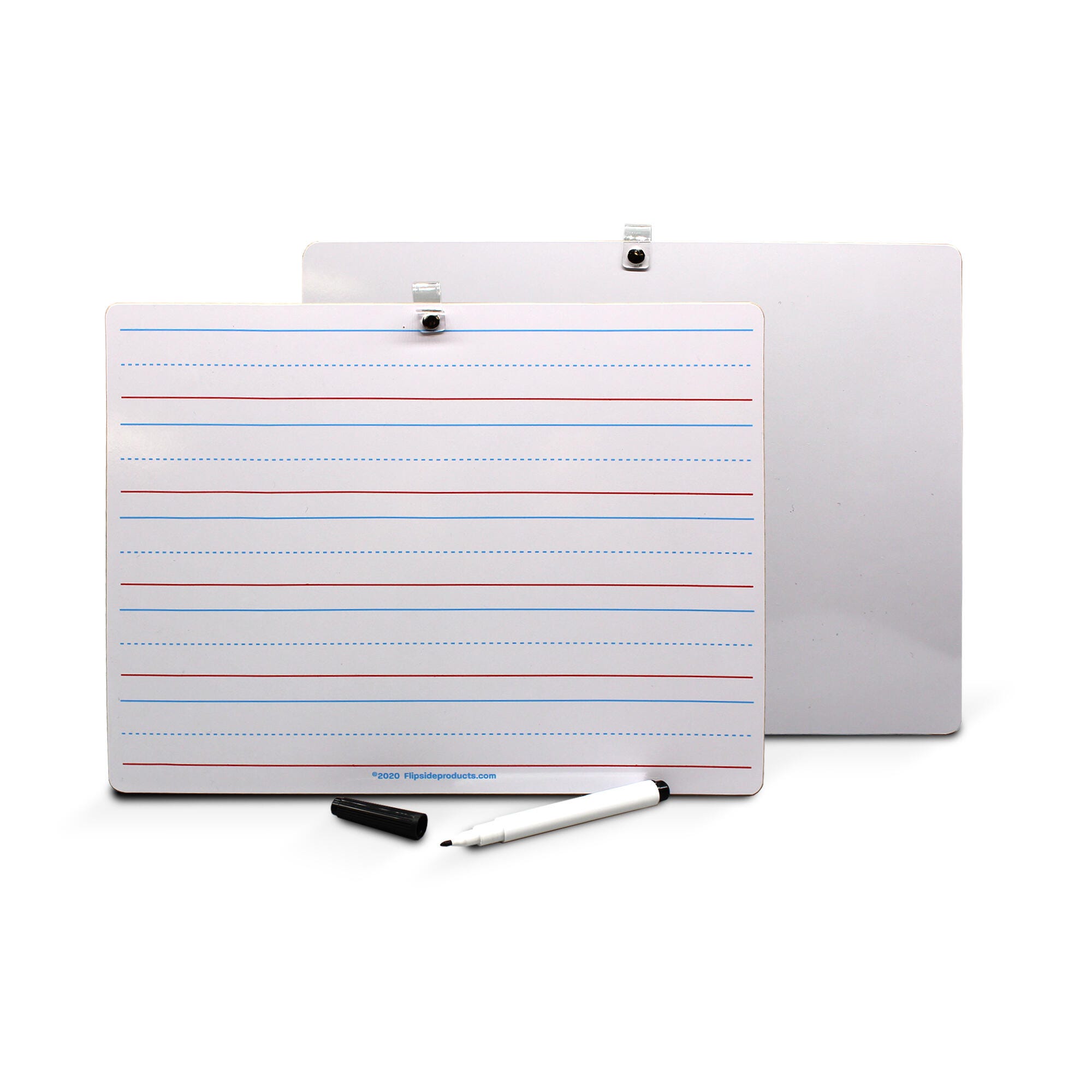 Image for Flipside Two-Sided Dry Erase Board with Pen, 9 x 12 inches, White/Lined from School Specialty
