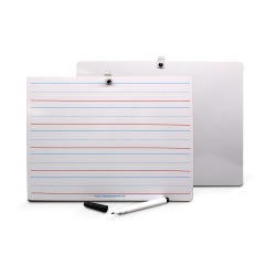 Image for Flipside Two-Sided Dry Erase Boards with Marker, 9 x 12 Inches, White/Lined, Pack of 24 from School Specialty