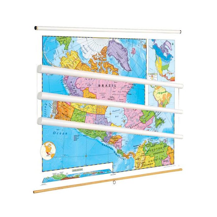 Nystrom Political Continents and Regions Relief Maps