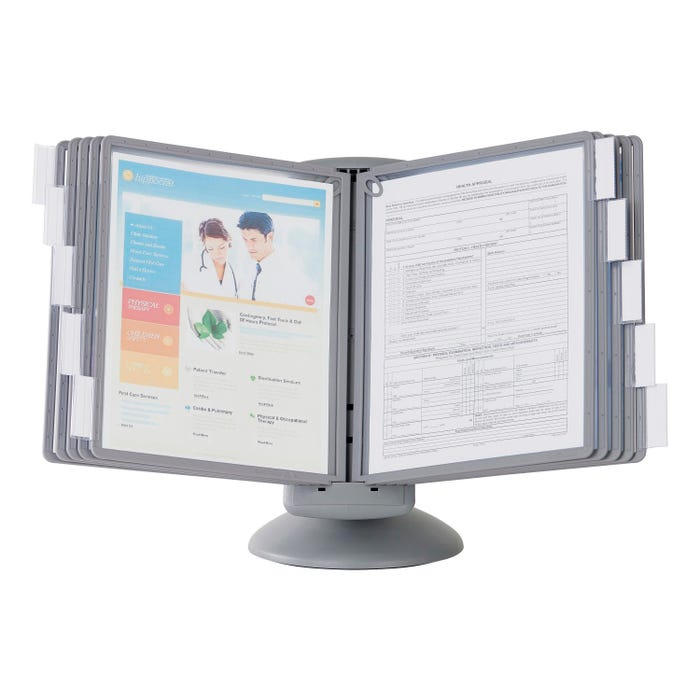 Durable Motion Desk Reference System with Ten Letter, Plastic