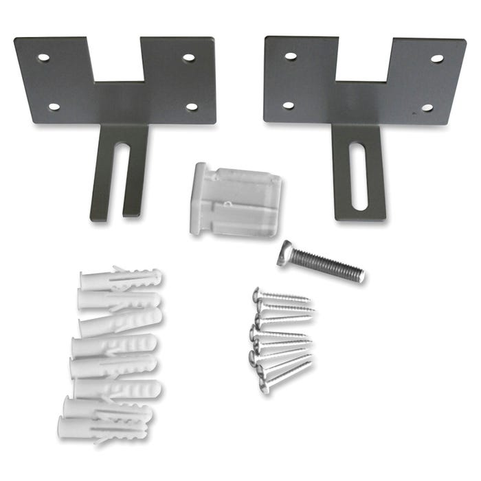 Lorell Panel Wall Brackets, 2-1/2 x 3-3/4 x 2-1/2 Inches, Aluminum, Set of 2