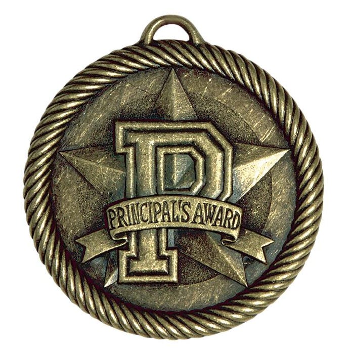 PDU CAT Multi-Level Dovetail/Principals Value Medal, 2 Inches, Solid Die Cast, Gold
