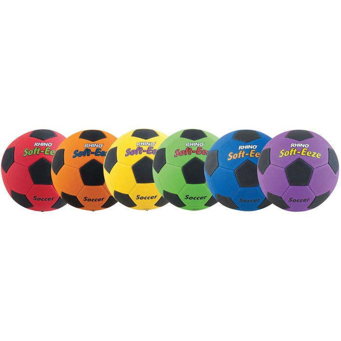 Champion Sports Rhino Skin Soft EEZE Soccer Balls, Size 4, Set of 6