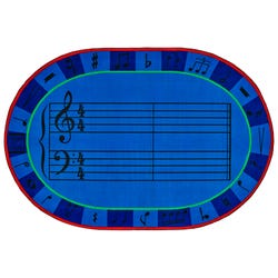 Carpets for Kids KID$ Value PLUS A-Sharp Music Carpet, Oval 4002216