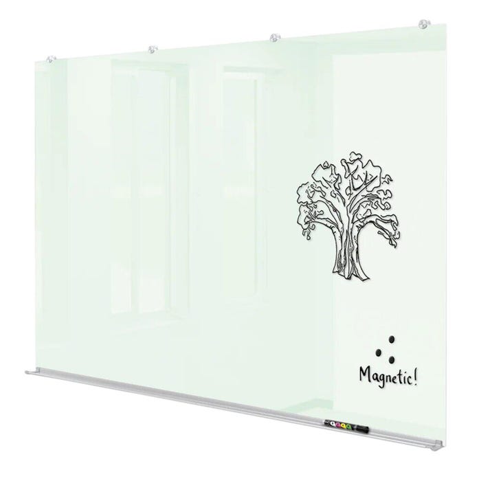 MooreCo Glass Wall Board - Rapport Glass Wall, 4 X 8, Gloss White