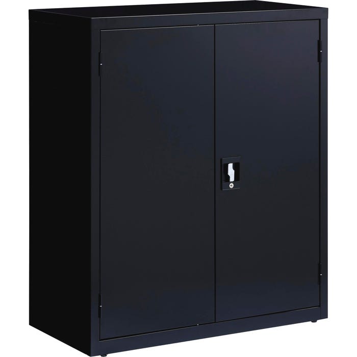 Lorell Fortress Series Black Storage Cabinets, 36 x 18 x 42 Inches
