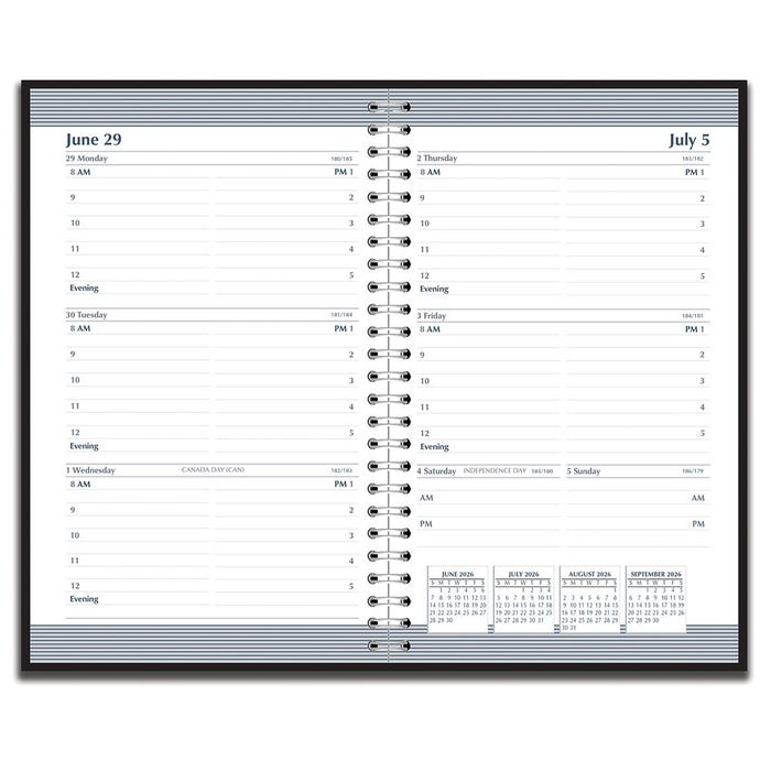 House of Doolittle Weekly Academic Planner with Black Embossed Cover, July 2026 to July 2027, 5 x 8 Inches