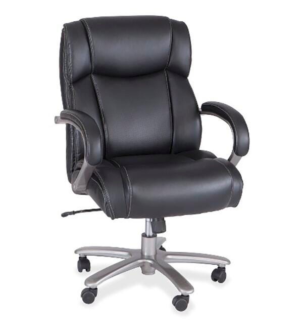 Safco Big & Tall Mid Back Task Chair, 24-1/2 x 30-3/4 x 46 Inches, Black 1591872
