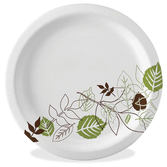Dixie Foods Pathways Design Heavyweight Paper Plates, 10-1/2 Inches, Pack of 125