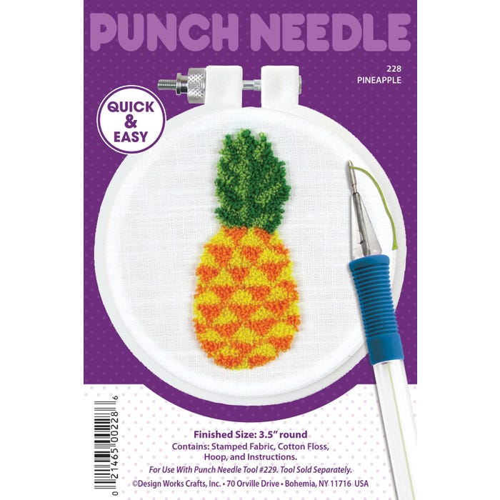 Design Works Crafts Punch Needle Embroidery Kit, Pineapple