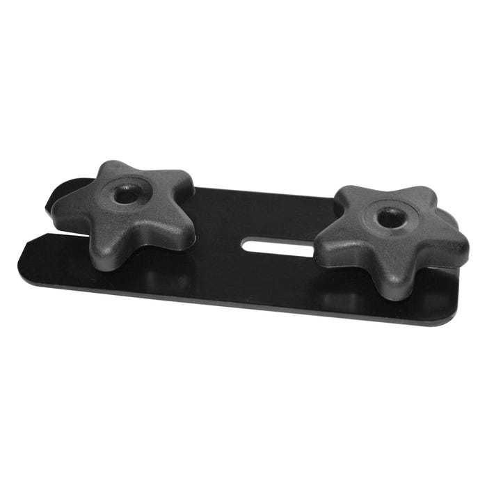 Lorell Quick Align Training Table Connector, 6-1/2 x 2-1/2 x 1 in, Black