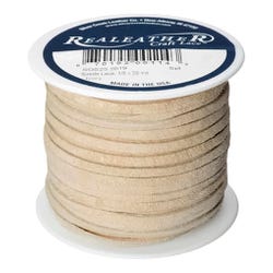 Image for ReaLeather Leather Suede Lacing, 1/8 Inch x 25 Yards, Ivory from School Specialty
