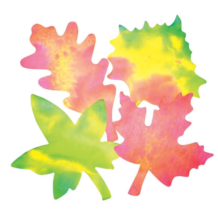 Roylco Leaves Color Diffusing Paper, 9 x 7 Inches, White, Pack of 80