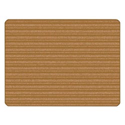Carpets for Kids KIDSoft Subtle Stripes Solid Carpet, 6 x 9 Feet, Rectangle, Brown and Tan, Item Number 2019676