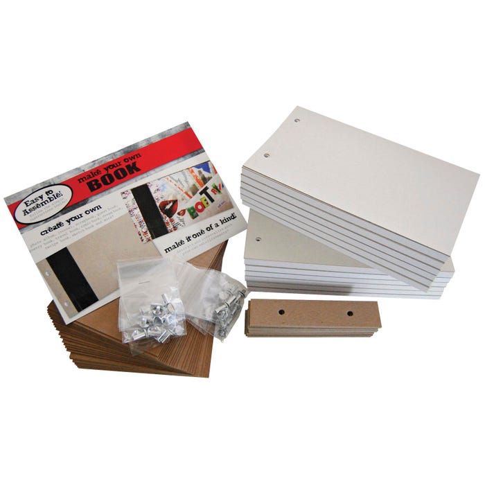 Arnold Grummer Make Your Own Book Kit, 5-1/2 x 10 x 1/2 Inches, Pack of 12
