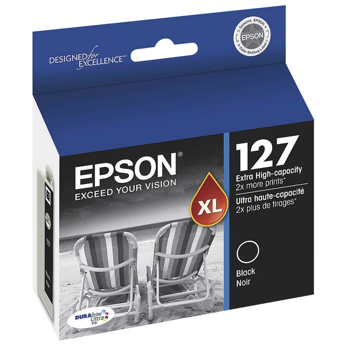 Epson DURABrite Ultra Ink Cartridge, T127120S, Black