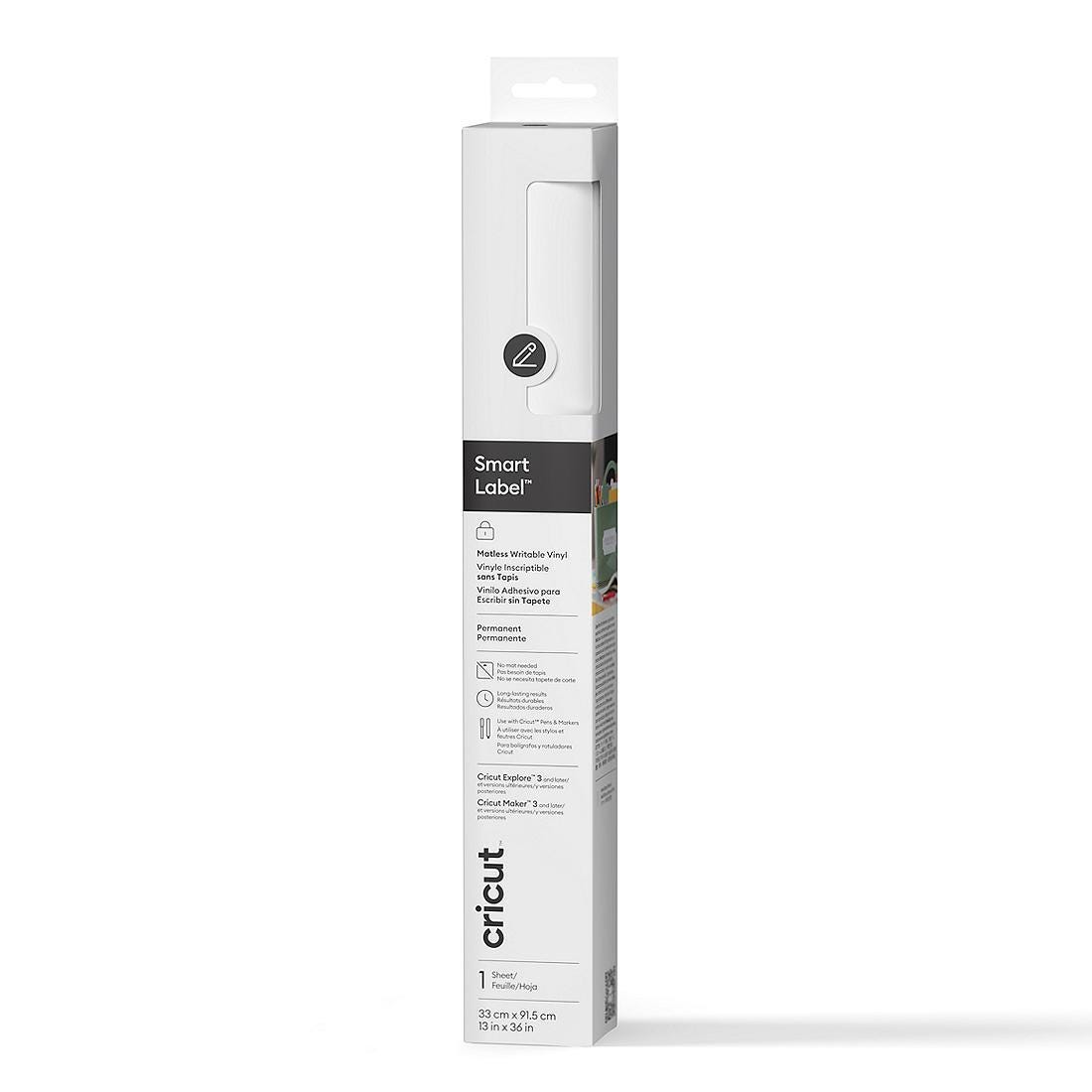 Cricut Smart Label Matless Writable Vinyl, 3 Feet, White 2217933