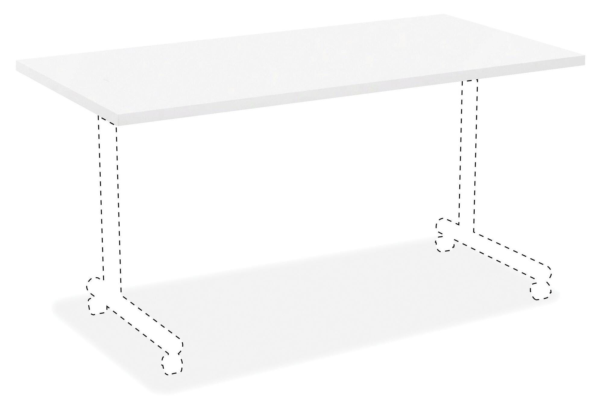 Lorell Laminate Invent Rectangular Tabletop, 24 x 60 Inches, White 1565568