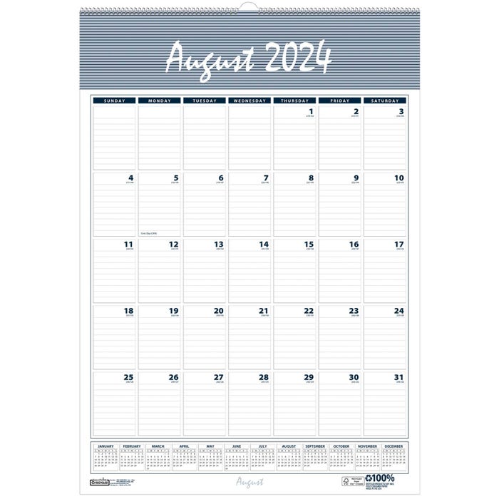 House of Doolittle, Bar Harbor, Academic Wall Calendar, 12 Months, August 2024-July 2025, 12 x 17 Inches | School Specialty house-of-doolittle-bar-harbor-academic-wall-calendar-12-months-august-2024-july-2025-12-x-17-inches-school-specialty