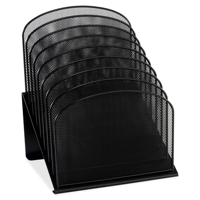 Safco Onyx Mesh Desk Organizer, 8 Tiered Compartments, 11-3/4 x 10-3/4 x 14 Inches