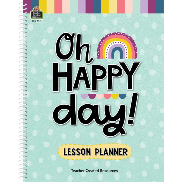 Teacher Created Resources Happy Day Lesson Planner, 8-1/2 x 11 Inches