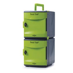 Copernicus Tech Tub2, Holds 10 Devices, 12-1/2 x 16-1/4 x 26 Inches, Black and Green, Item Number 2011488