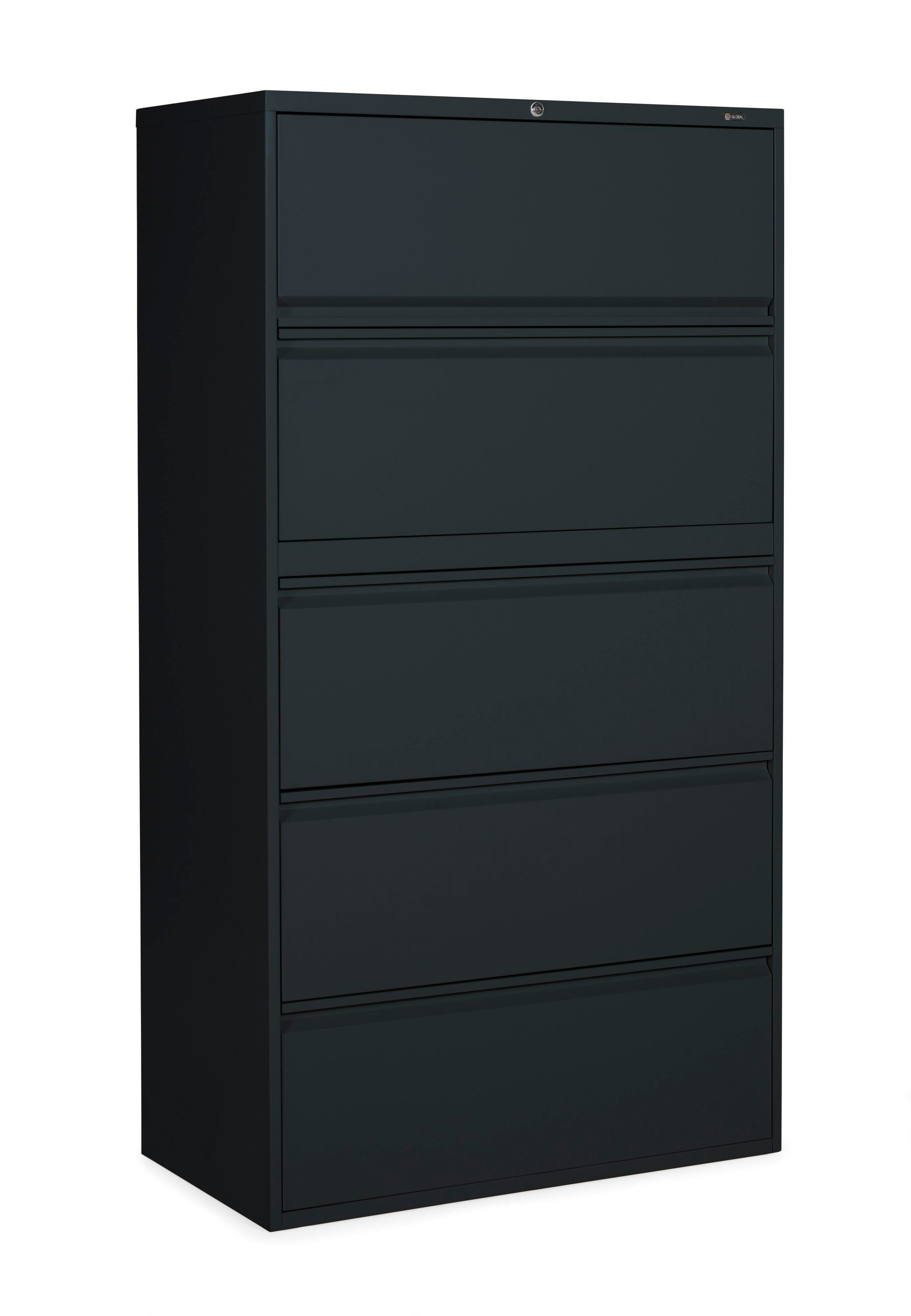 Global Industries 1900 Series 5-Drawer Lateral File Cabinet, 36 x 19-1/4 x 66-3/8 Inches 4000834