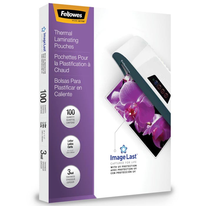 Fellowes Laminating Pouches, 9 x 11-1/2 Inches, 3 mil Thickness, Pack of 100