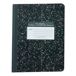 Roaring Spring Composition Book, 9-3/4 x 7-1/2 Inches, Black Marble, Wide Ruled with Margins 2133439