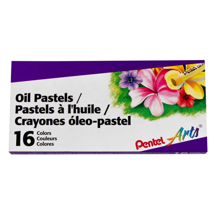Pentel Arts Oil Pastels, Assorted Colors, Set of 16