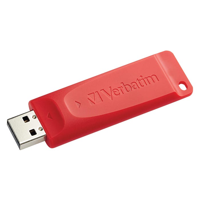 Verbatim Store 'N' Go USB 2.0 Flash Drive, 64 GB, Red