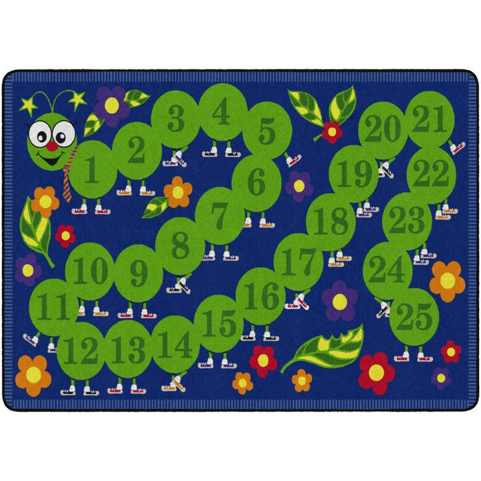 Flagship Carpets Counting Caterpillar Carpet, Rectangle