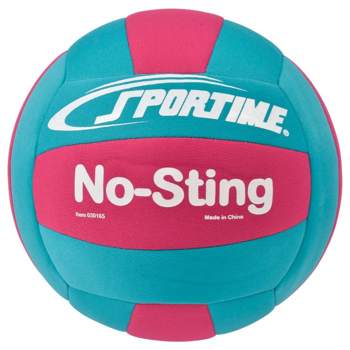 Sportime No-Sting Volleyball, 8 Ounces, Teal/Pink
