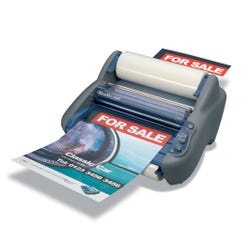 GBC Ultima 35 EZ Load Thermal Laminator, 12 Inch Throat, 10 mil Pouch, Blue/Gray, Item Number 678256