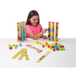 Educational Advantage Shape and Color Sequencing Towers, 112 Pieces 2150820