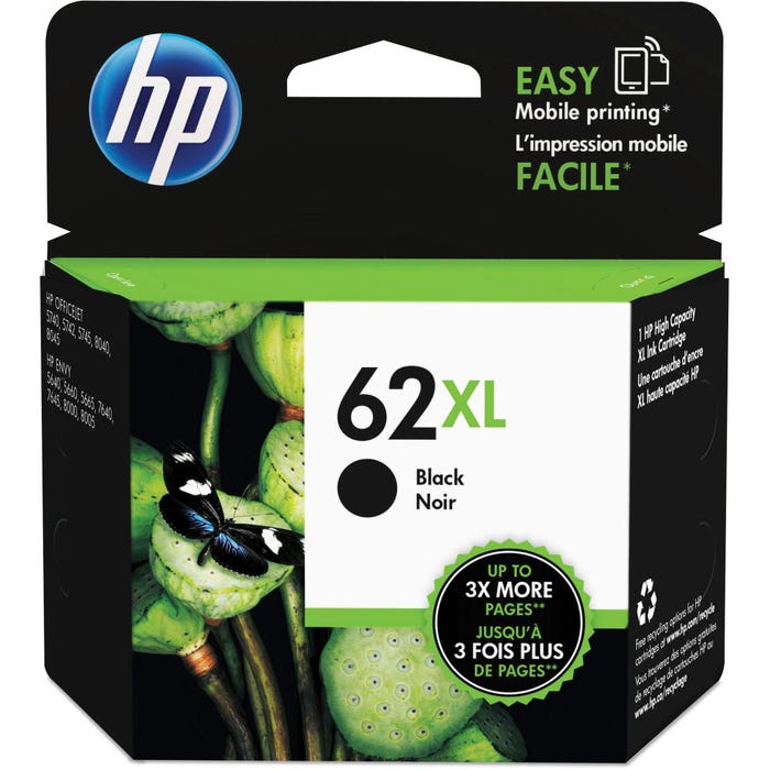 HP 62XL Ink Cartridge, C2P05AN, Black