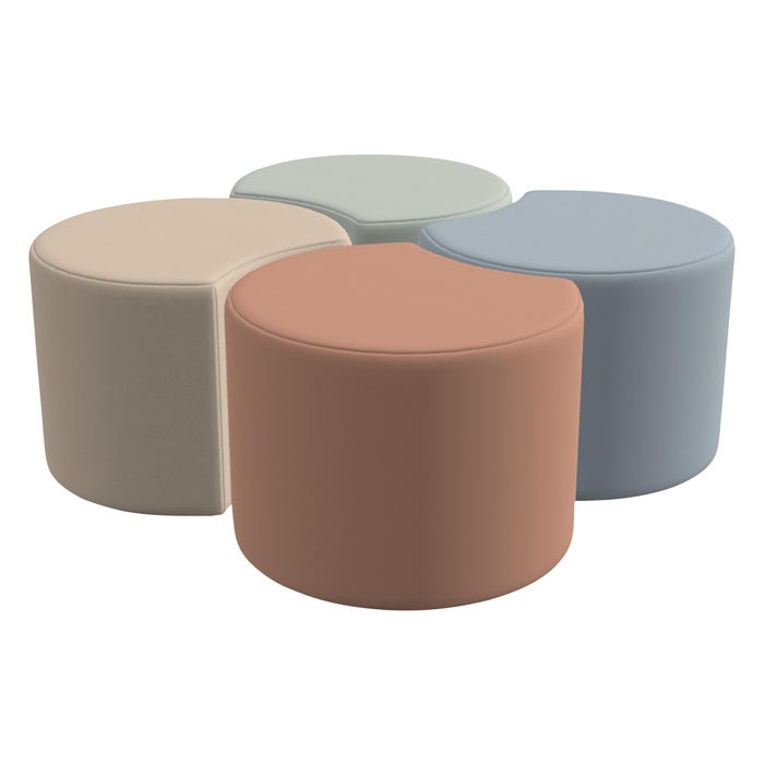 Childcraft Crescent Ottoman, Set of 4